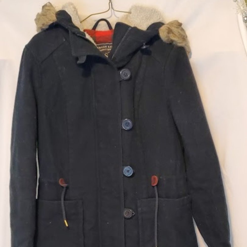 American Eagle Hooded Wool Benchwarmer Parka